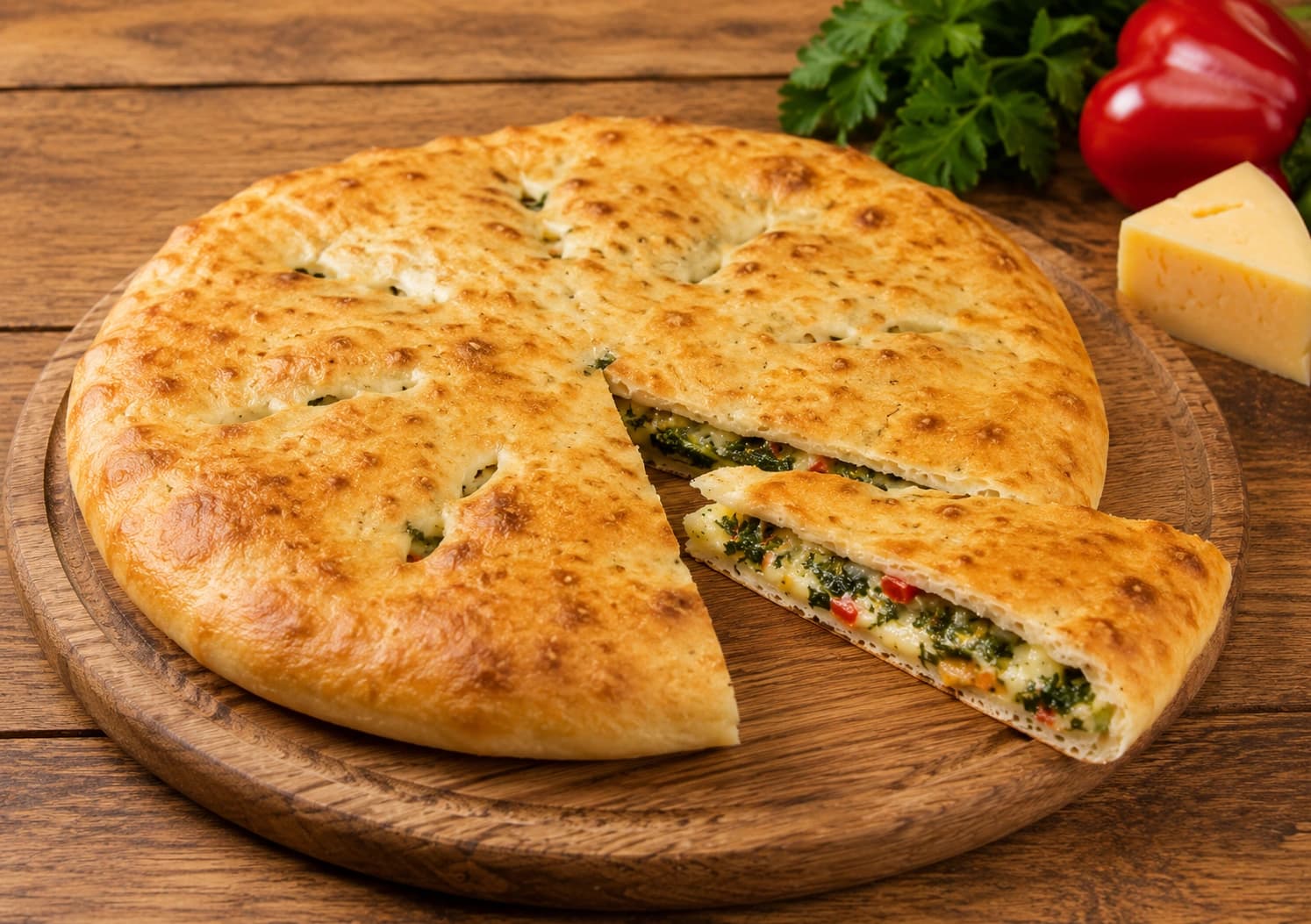 Пирог с сыром и овощами