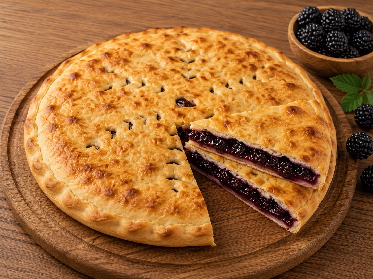 Пирог с ежевикой